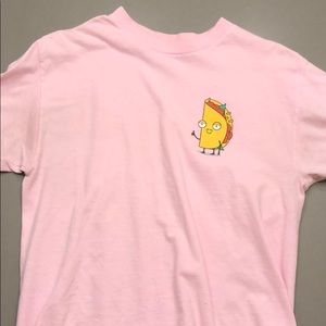 Casual pink taco shirt.
